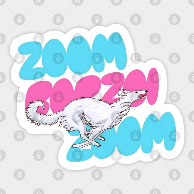 borzoi Sticker by Iluvmygreyhound